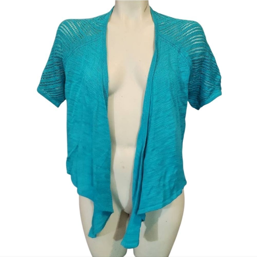 Faded Glory‎ Teal Open-Front Women's Knit Cardigan Size Medium